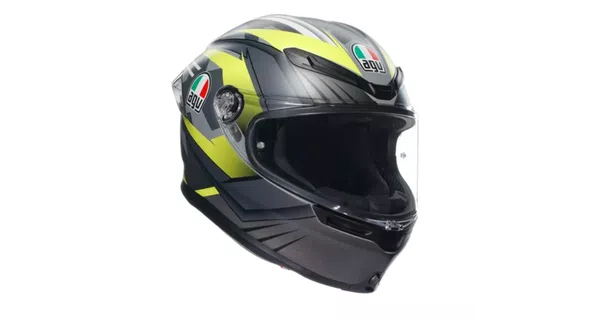 AGV K6-S Excite Motorcycle Helmet (Grey|Yellow) - YouTube