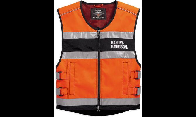 Harley Davidson Hi Visibility CE Certified Reflective Vest hi vis Orange